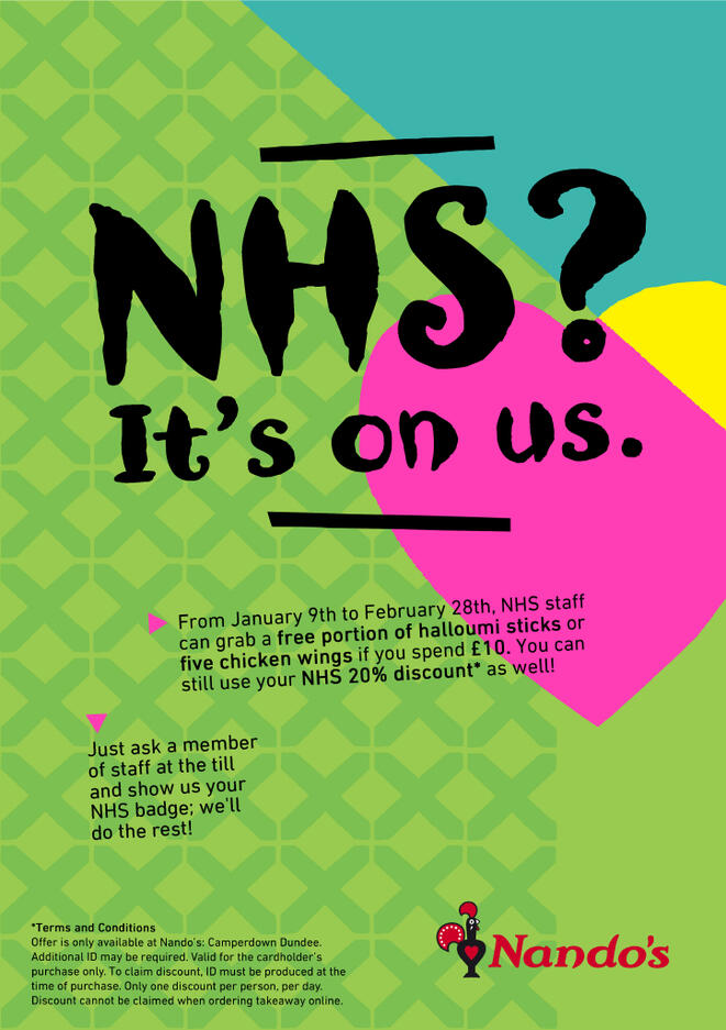 nhs staff deal poster