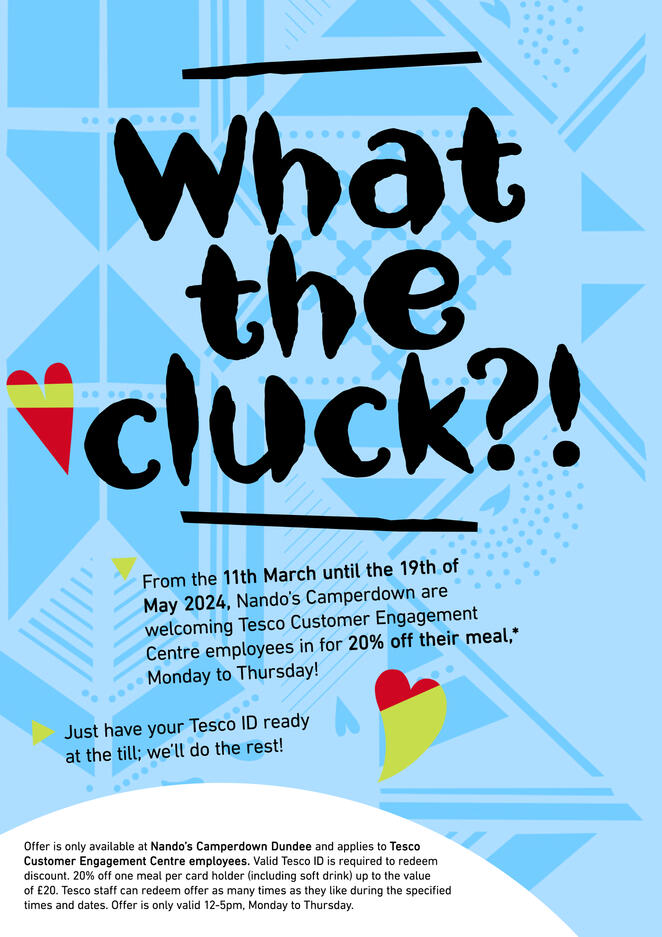 tesco employee deal poster